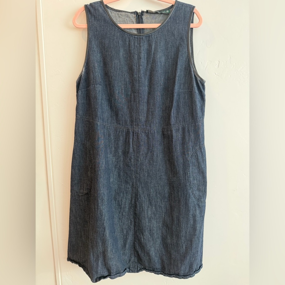 Ralph Lauren Dark Blue Denim Sleeveless Shift Dress
